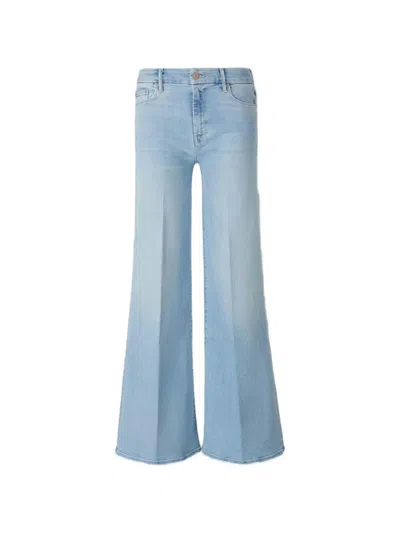 Mother The Roller Sneak Jeans In Blue