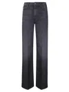 Mother The Roller Sneak Jeans In Gray