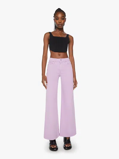 Mother The Roller Sneak Regal Orchid Trousers In Purple