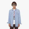 Mother The Rounded Freeze Talking Shop Shirt In Blue
