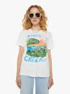MOTHER THE ROWDY BONJOUR T-SHIRT IN WHITE, SIZE LARGE