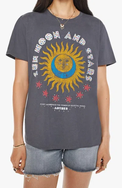 Mother The Rowdy Embellished Graphic T-shirt In Sun Moon And Stars