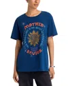 Mother The Rowdy Embellished Tee In Blue