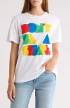 Mother The Rowdy Don't Be A Square T-shirt In White - Size X-large In Bright White Dont Be A Square