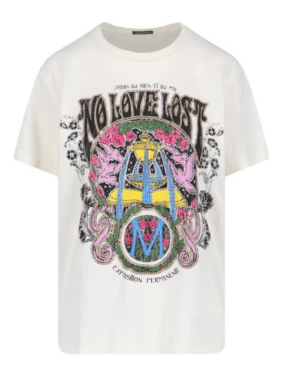 Mother The Rowdy Print-detail T-shirt In White