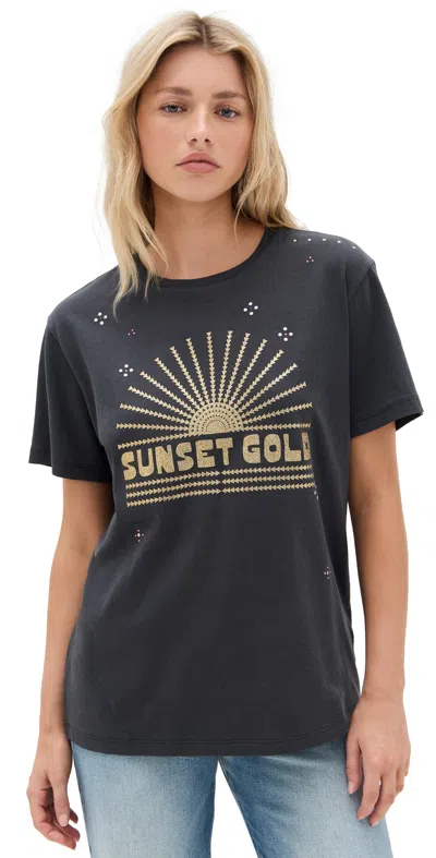 MOTHER THE ROWDY TEE SUNSET GOLD