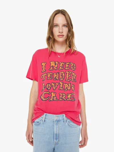 Mother The Rowdy Tlc T-shirt In Pink - Size X-large