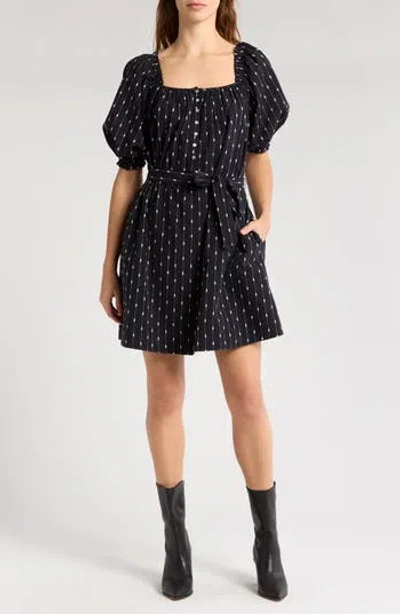 Mother The Run Wild Dot Line Cotton Dress In Dotted Line