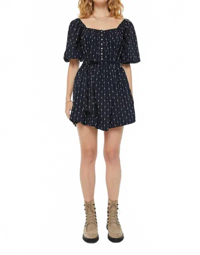 Mother The Run Wild Dress In Black & White In Blue