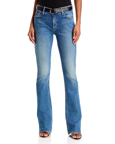 Mother The Runaway Low Rise Jeans In On A Roll In Blue