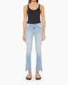 MOTHER THE RUNAWAY STEP FRAY JEANS IN LIGHT BLUE WASH