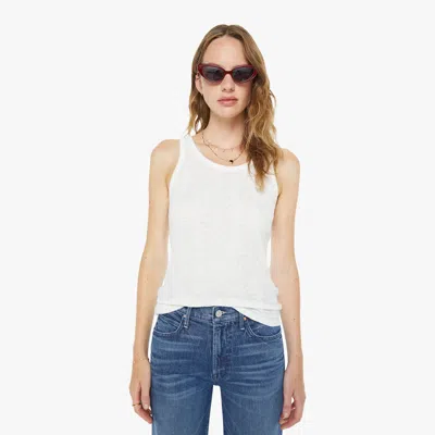 Mother The Runner Up Fluff Shirt In White - Size Medium