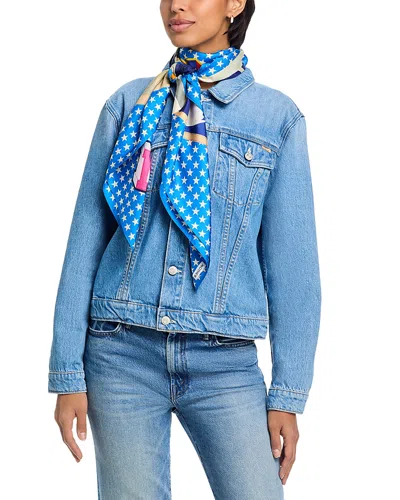 Mother The Scarf It Up Silk Scarf In Blue