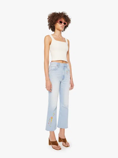 Mother The Scooter Ankle Going Out On A Limb Jeans In Light Blue - Size 34