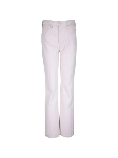 Mother The Scooter Skimp Frayed-hem Jeans In Neutral