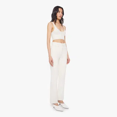 MOTHER THE SCOOTER SKIMP NATURAL SELECTION PANTS IN WHITE - SIZE 32