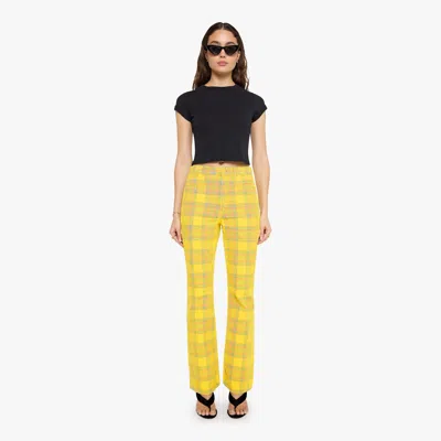 Mother The Scooter Skimp Power Ballad Pants In Yellow