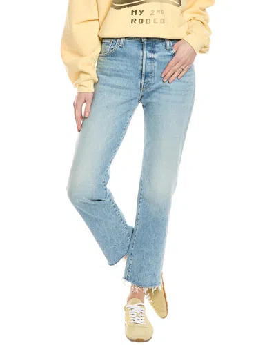 Mother The Scrapper Cuff Ankle Fray Sneak Peak Crop Jean In Grey
