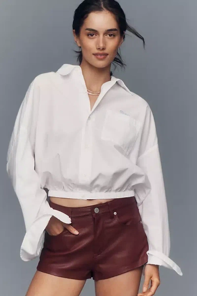 Mother The Scrunchie Frenchie Buttondown Shirt In White