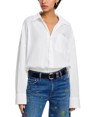 Mother The Scrunchie Frenchie Shirt In White