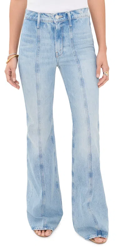 Mother The Seamed Doozy Heel Jeans Out Of This World In Blue