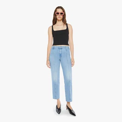 Mother The Seems Like Rambler Ankle Puzzled Jeans In Light Blue
