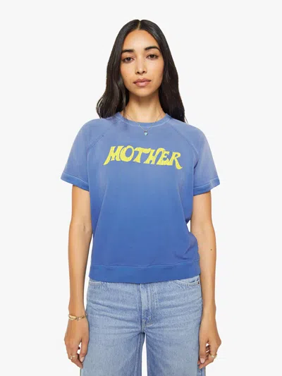 Mother The Short Sleeve Concert Swirl Shirt In Blue