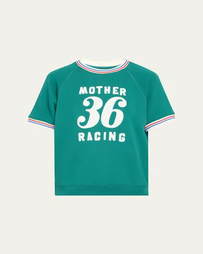Mother The Short-sleeve Sport Concert Sweatshirt In  Racing