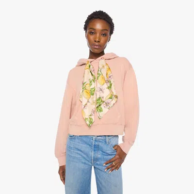 Mother The Shrunken Boxy Cravat Hoodie Rose In Pink