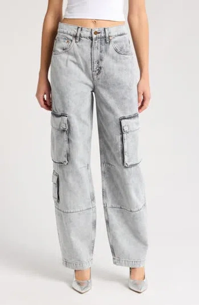 Mother The Side Dish Cargo Skimp Jeans In Salt And Pepper