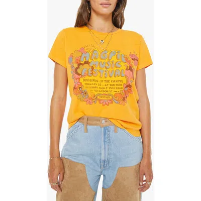 Mother The Sinful Embroidered T-shirt In Yellow