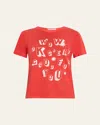 Mother The Sinful Graphic Crewneck Tee In Red