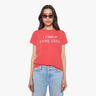 Mother The Sinful I Could Care Less T-shirt In Red