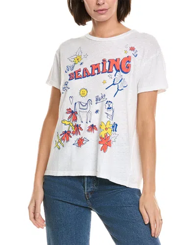 Mother The Sinful Linen-blend T-shirt In White