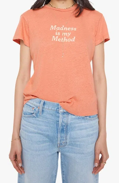 Mother The Sinful Short Sleeve Graphic T-shirt In Orange