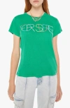 Mother The Sinful Graphic Crewneck Tee In Golf Green For Su