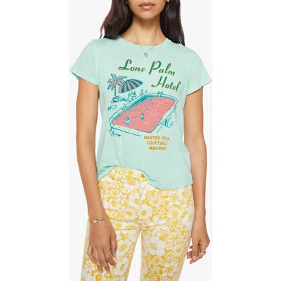 Mother Lil Sinful Cotton Linen Graphic Tee In Multi