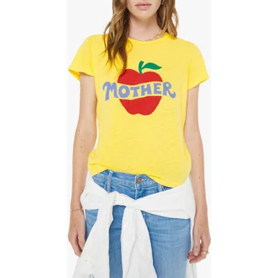 Mother The Lil Sinful Printed Cotton-jersey T-shirt In Yellow