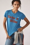 Mother The Sinful Short Sleeve Graphic T-shirt In Blue