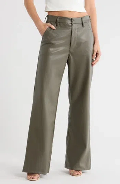 Mother The Sk8er Prep Sneak Faux Leather Pants In Green