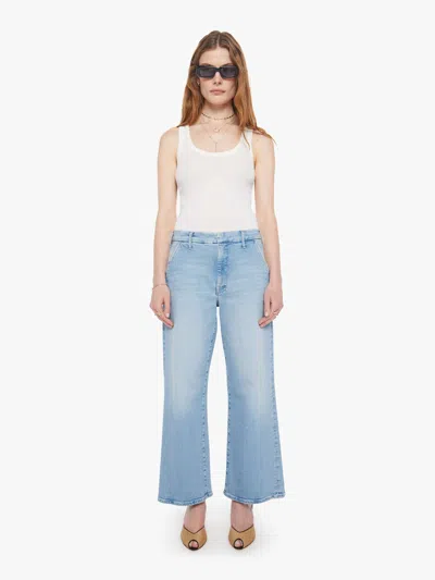 Mother The Sk8r Prep Ankle Blowing In Wind Pants In Blue