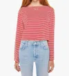Mother The Skipper Bell Striped Top In Multi