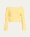 Mother The Skipper Bell Striped Top In School Daze Nat And Freesia
