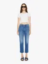 Mother The Smarty Pants Flood Connect The Dots Jeans In Blue