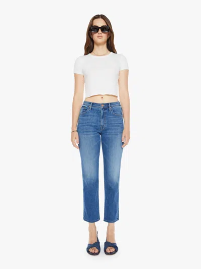 Mother The Smarty Pants Flood Connect The Dots Jeans In Blue