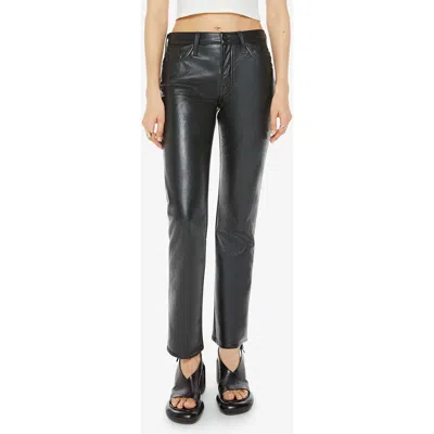Mother The Rambler Sneak Straight Jeans In Black