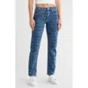 Mother The Smarty Pants Skimp High Waist Straight Leg Jeans In Blue
