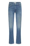 Mother The Smarty Straight Leg Jeans In Navy