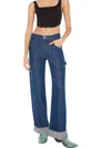 Mother The Smoothie Carpenter Sneak Denim Jeans In Clean Your Plate In Multi