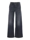 Mother Smoothie Sneak Denim Pants In Black